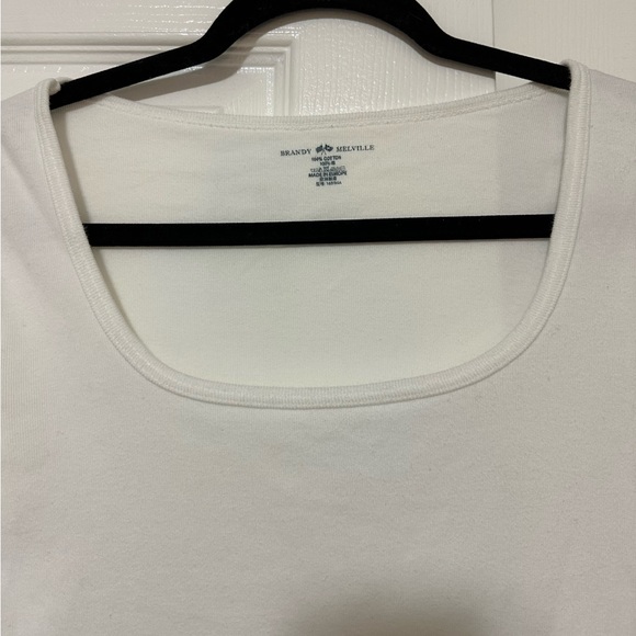 Brandy Melville White Long Sleeve Top - Picture 2 of 5